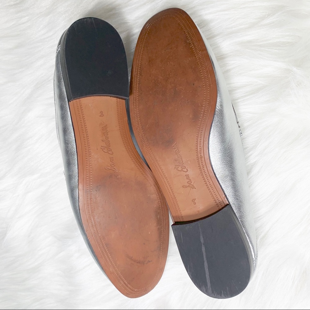 SOLD-Sam Edelman Metallic Leather Slip On Loafer - Picture 6 of 7